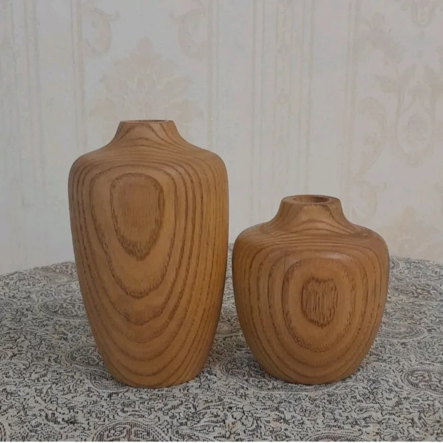 گلدان چوبی ست