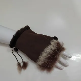 دستکش مخمل داخل خز