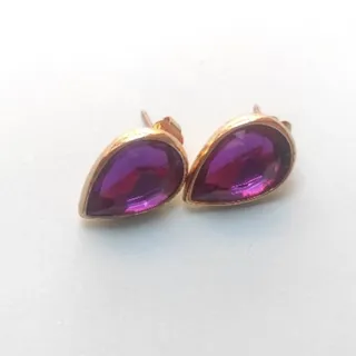 گوشواره میخی بنفش