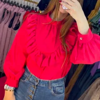 شومیز کیوت سرخابی