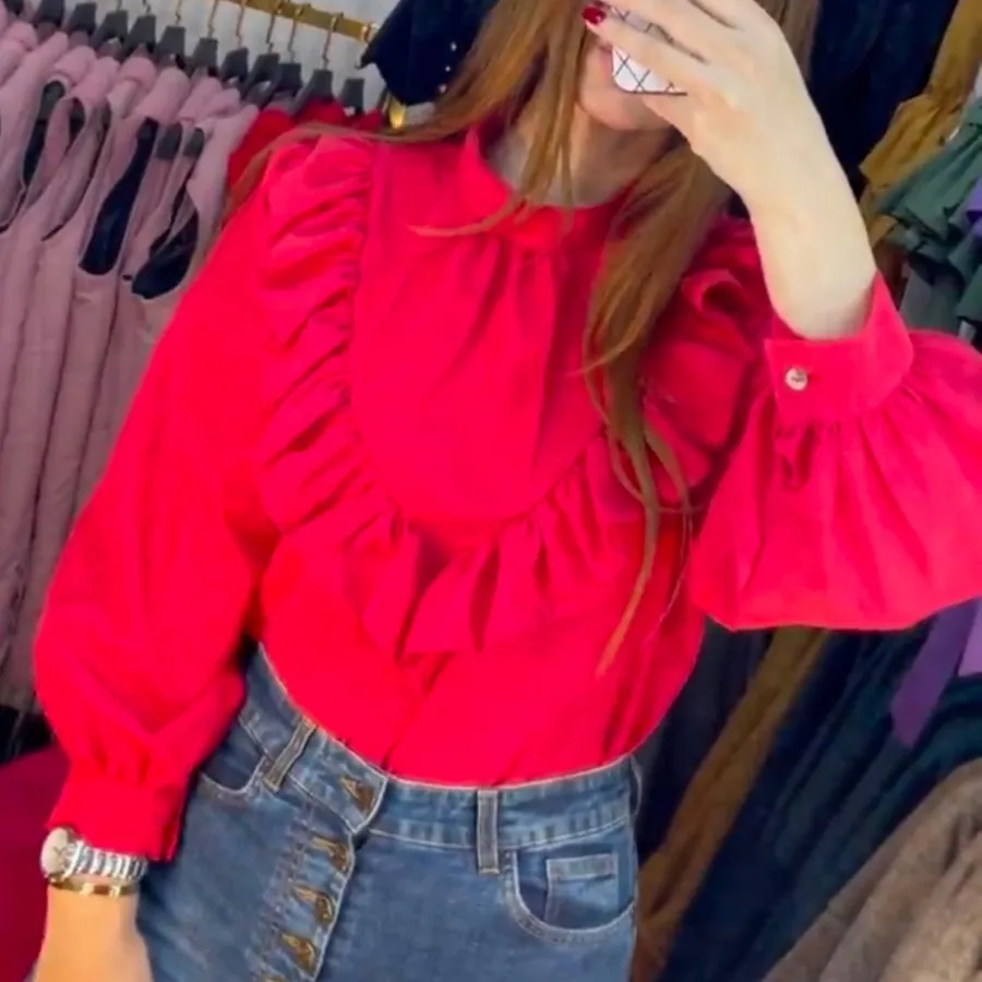 شومیز کیوت سرخابی