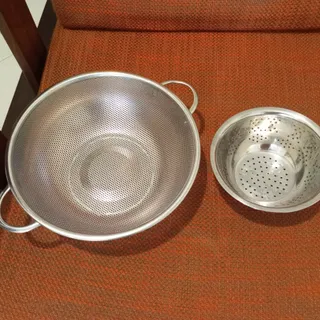 دو عدد آبکش استیل نو