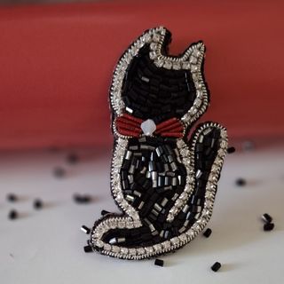 گلسینه جواهردوزی گربه