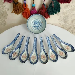 قاشق وپیاله دون برنجی