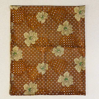 پارچه گلدار قهوه ای