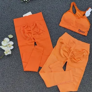 ست نارنجی لگ و نیمتنه