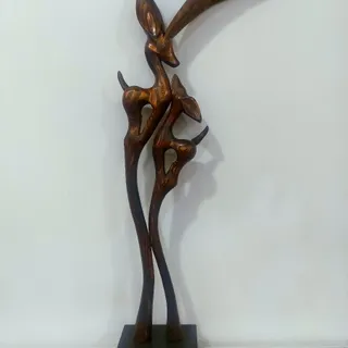 تندیس غزال چوپ راش