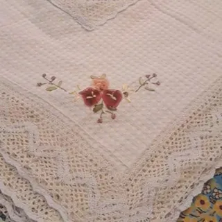 رومیزی روبان دوزی قلاب