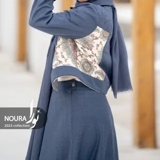 کت دامن گلناز آبی