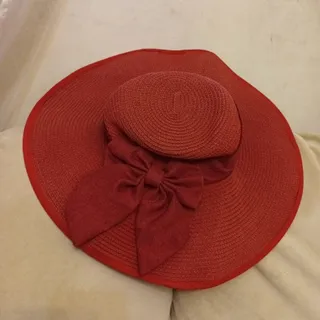 کلاه لبه دار ساحلی زرشکی