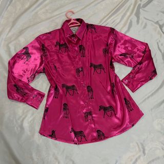 شومیز ساتن زبرا