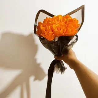دسته گل روبانی