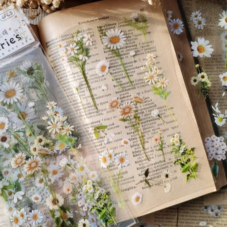 استیکر شفاف بابونه