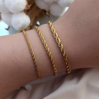 دستبند استیل طنابی
