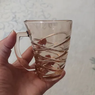 لیوان دسته دار بلور کاوه