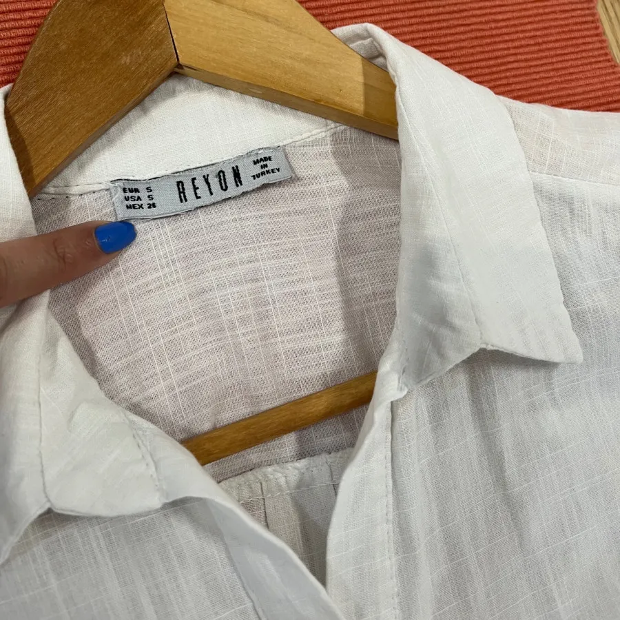 شومیز لینن سفید