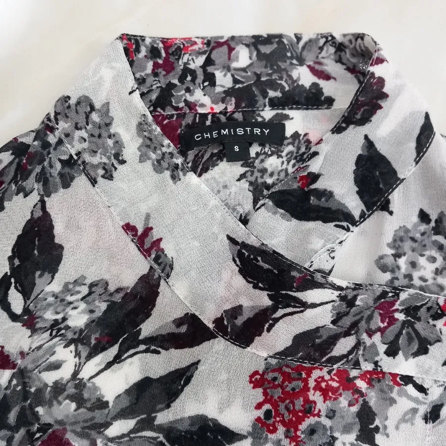 شومیز حریر گلدار