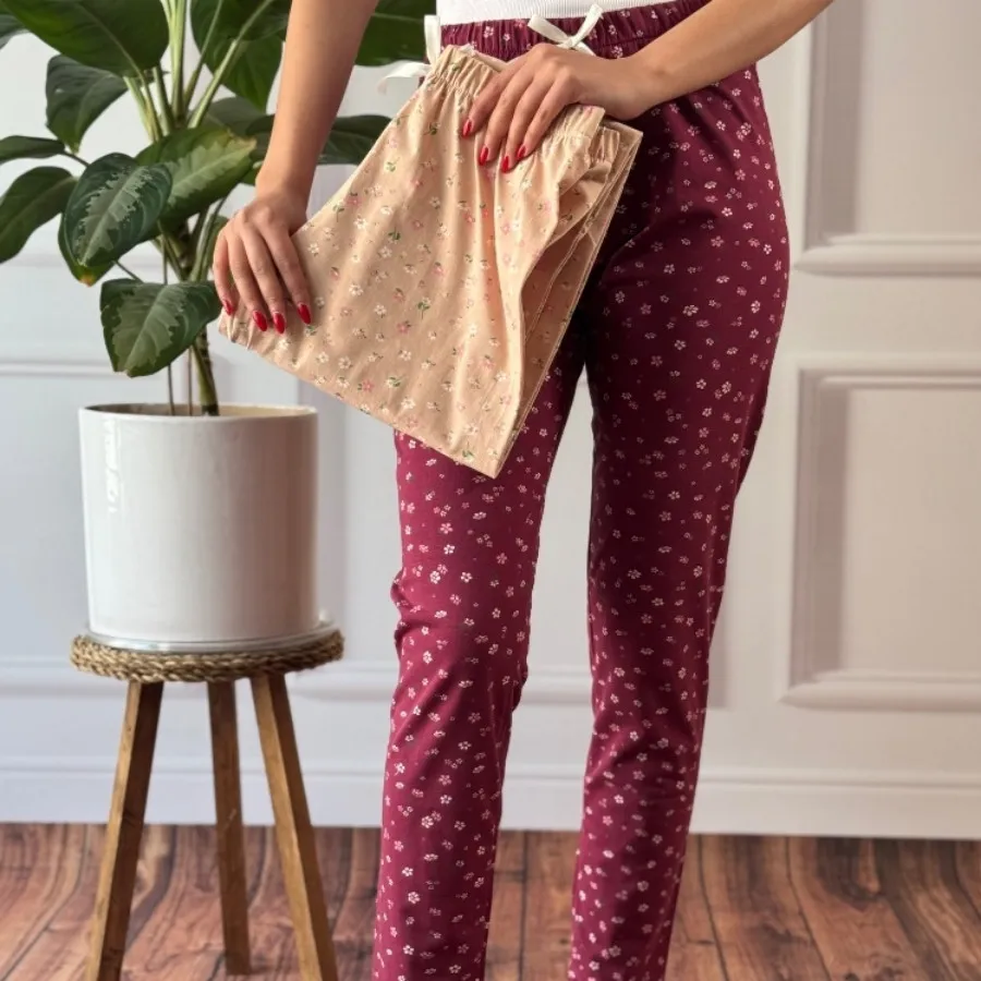 شلوار گلدار نخپنبه ترک