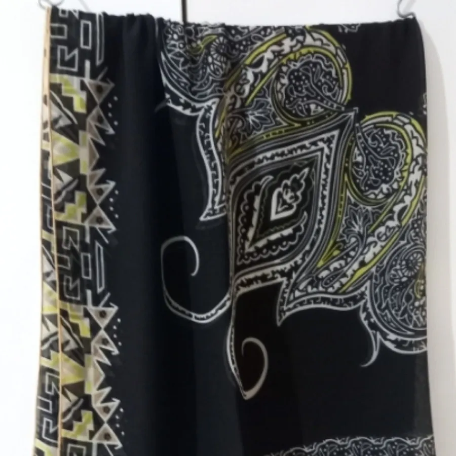 روسری مشکی کرپ جریر