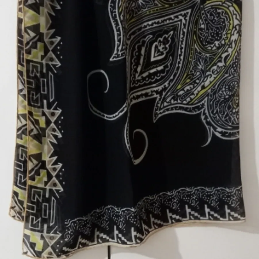 روسری مشکی کرپ جریر