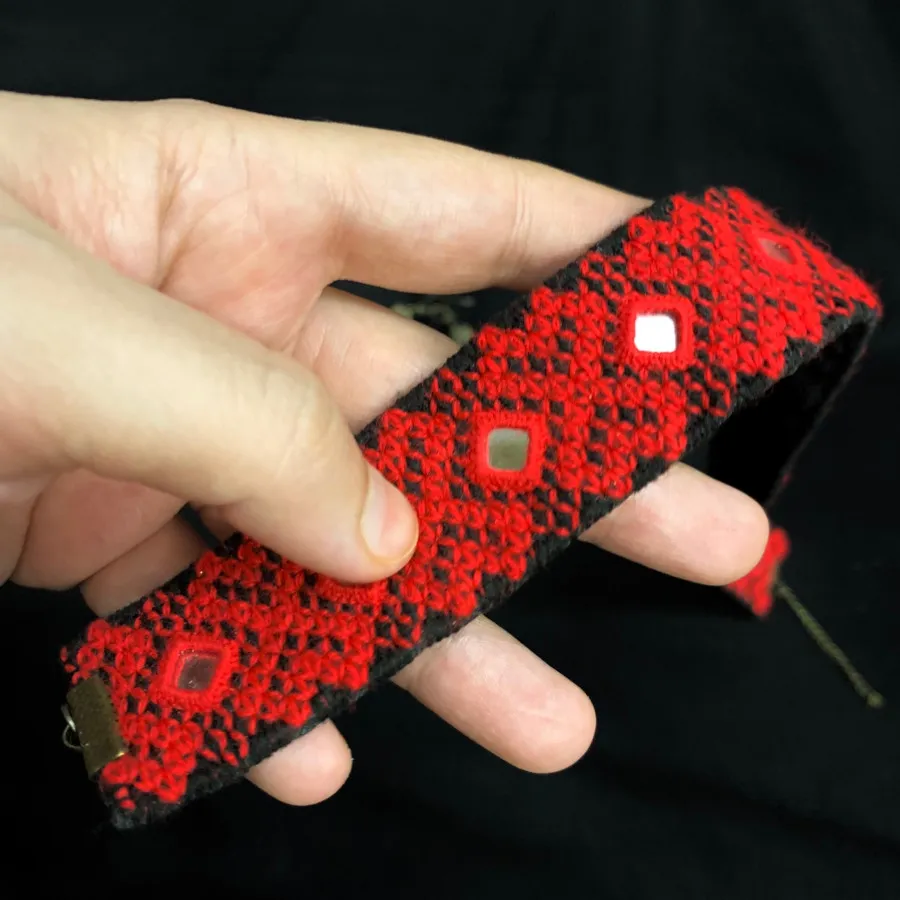 ست سوزندوزی آینه کار دست