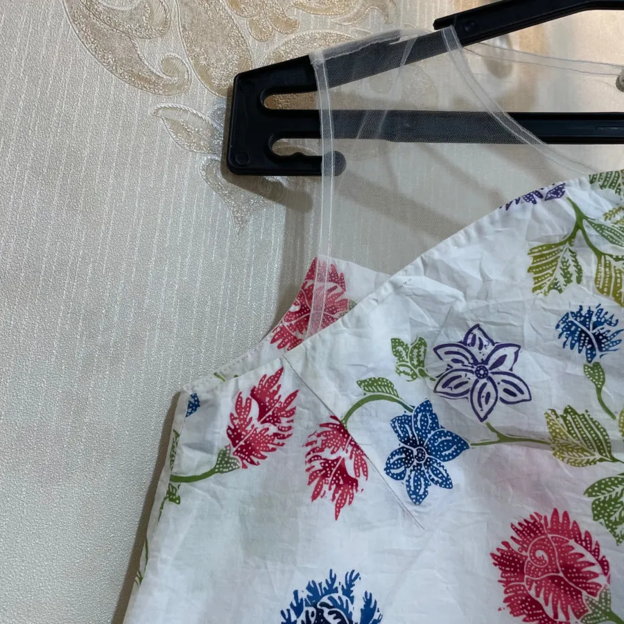تاپ نخ گلدار فانتزی