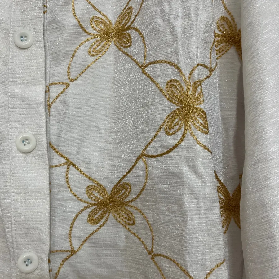 شومیز سفید طلایی