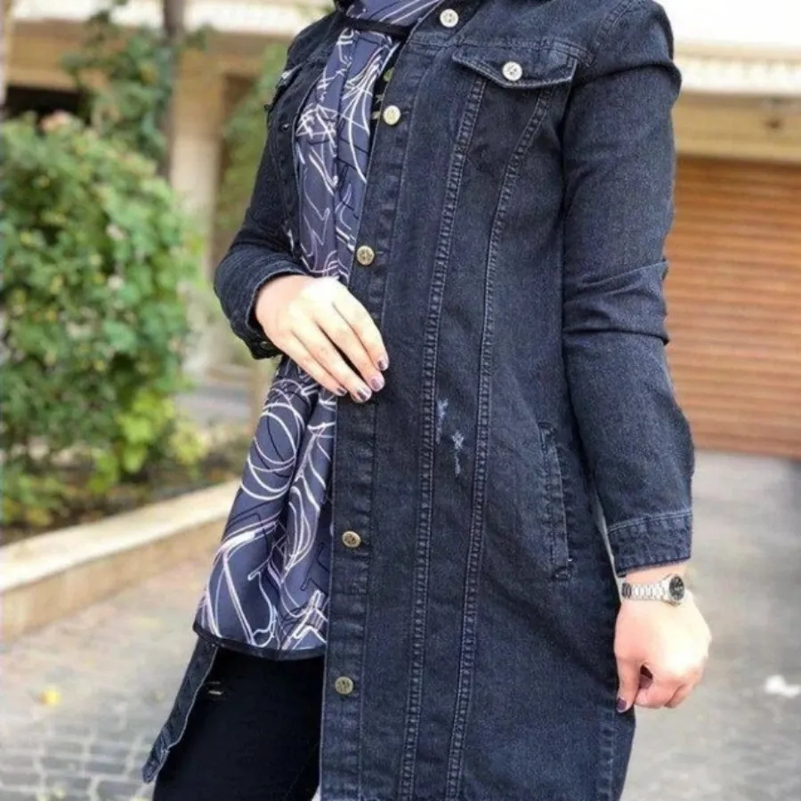 کت جین زغالی