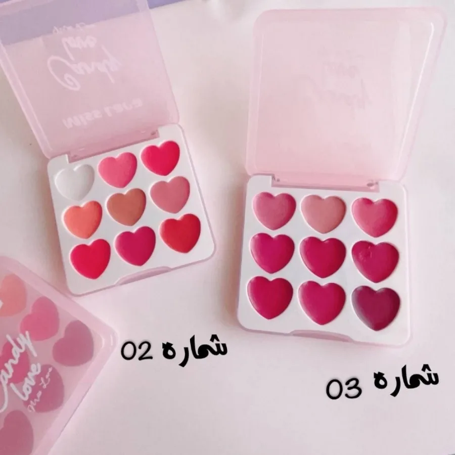 پالت رژ جامد آبنباتی