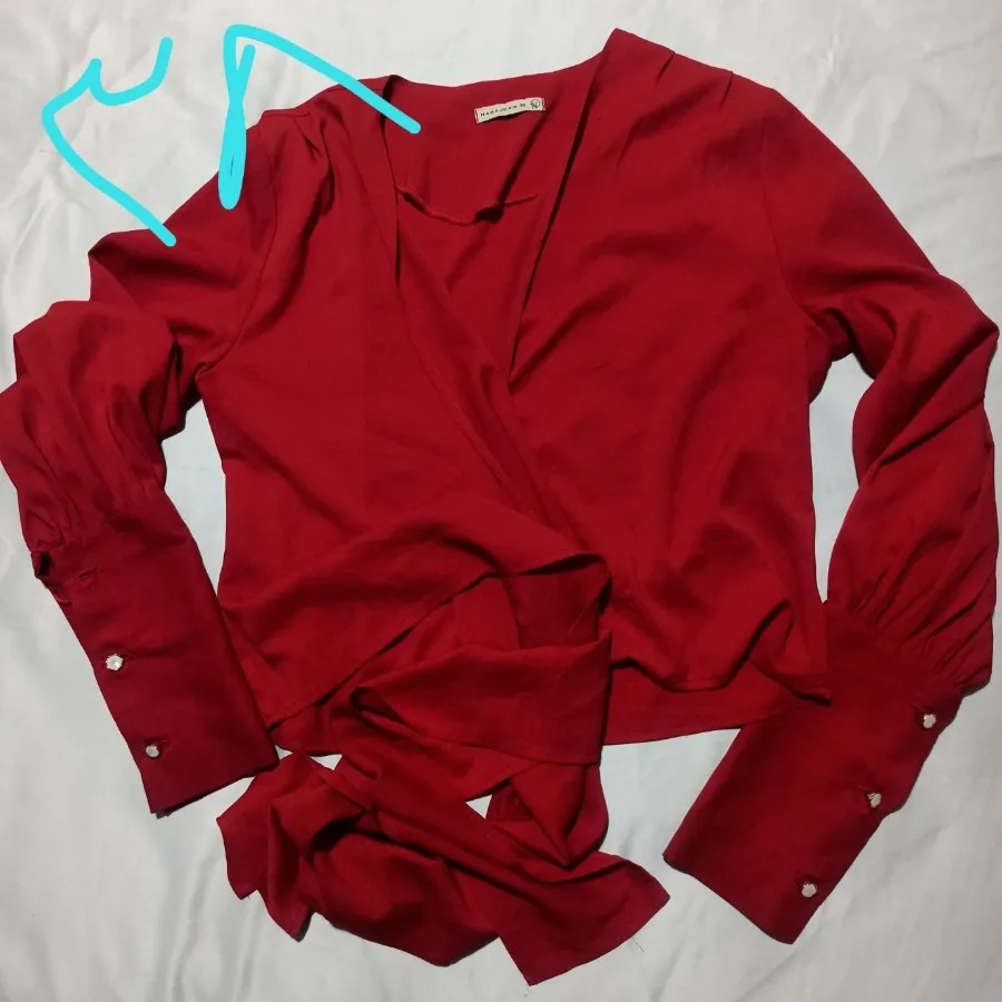 شومیز قرمز گره ای