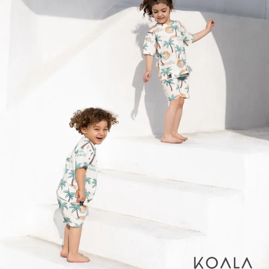 ست تیشرت شلوارک طرح هاوای