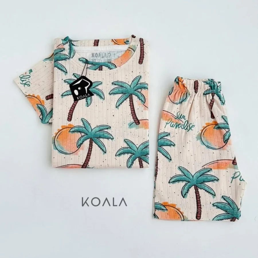 ست تیشرت شلوارک طرح هاوای