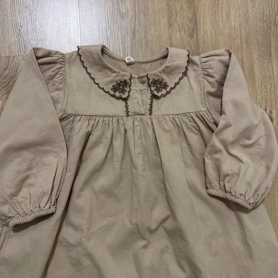 پیرهن کتان. کرم بژ