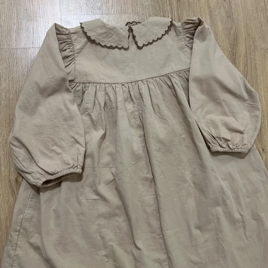 پیرهن کتان. کرم بژ