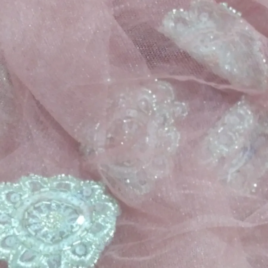 پارچه تور دست دوز