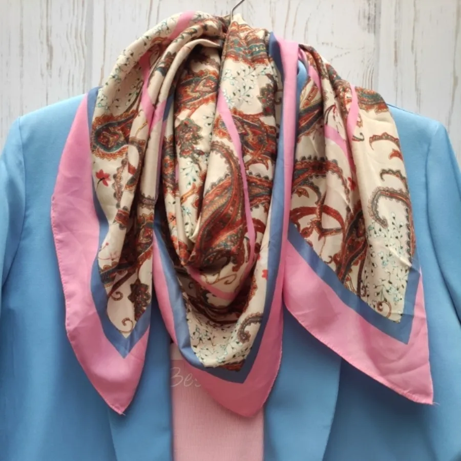 روسری ساتن مات مجلسی
