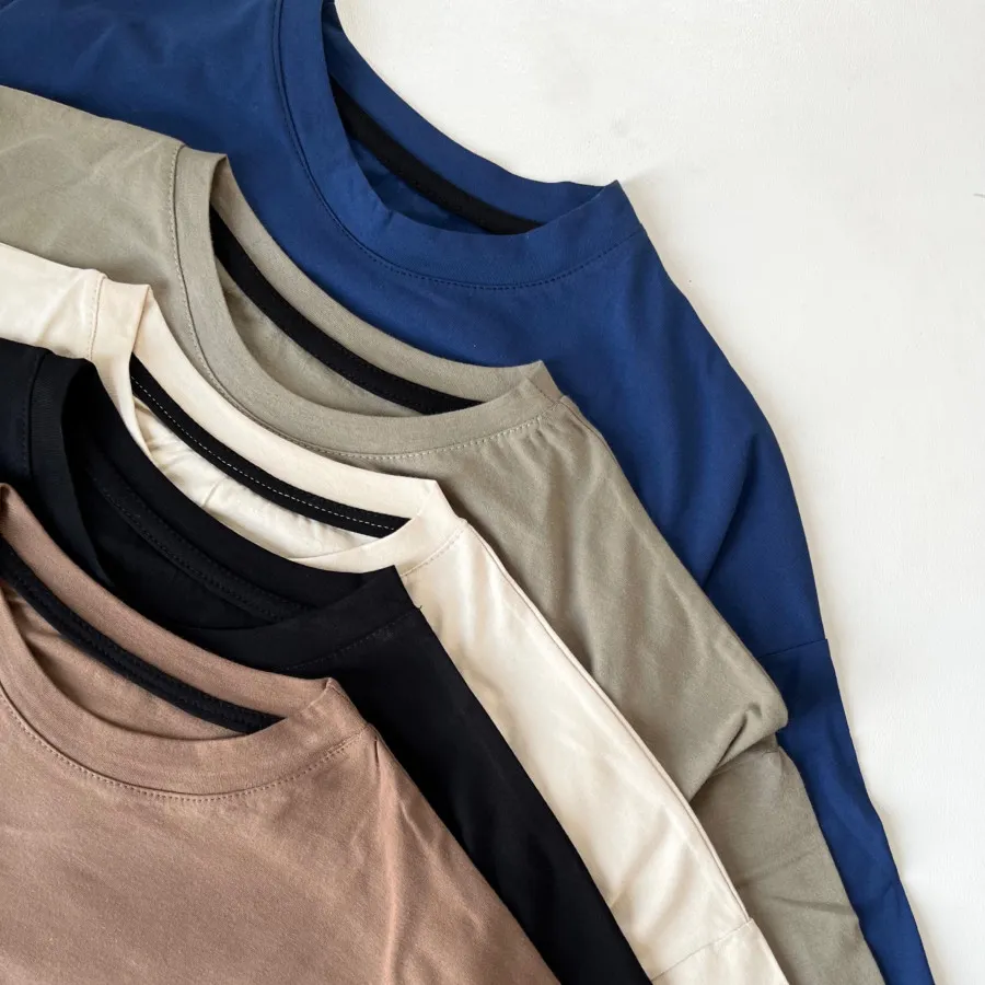 تیشرت باکسی کرم سبز-قهوه❌