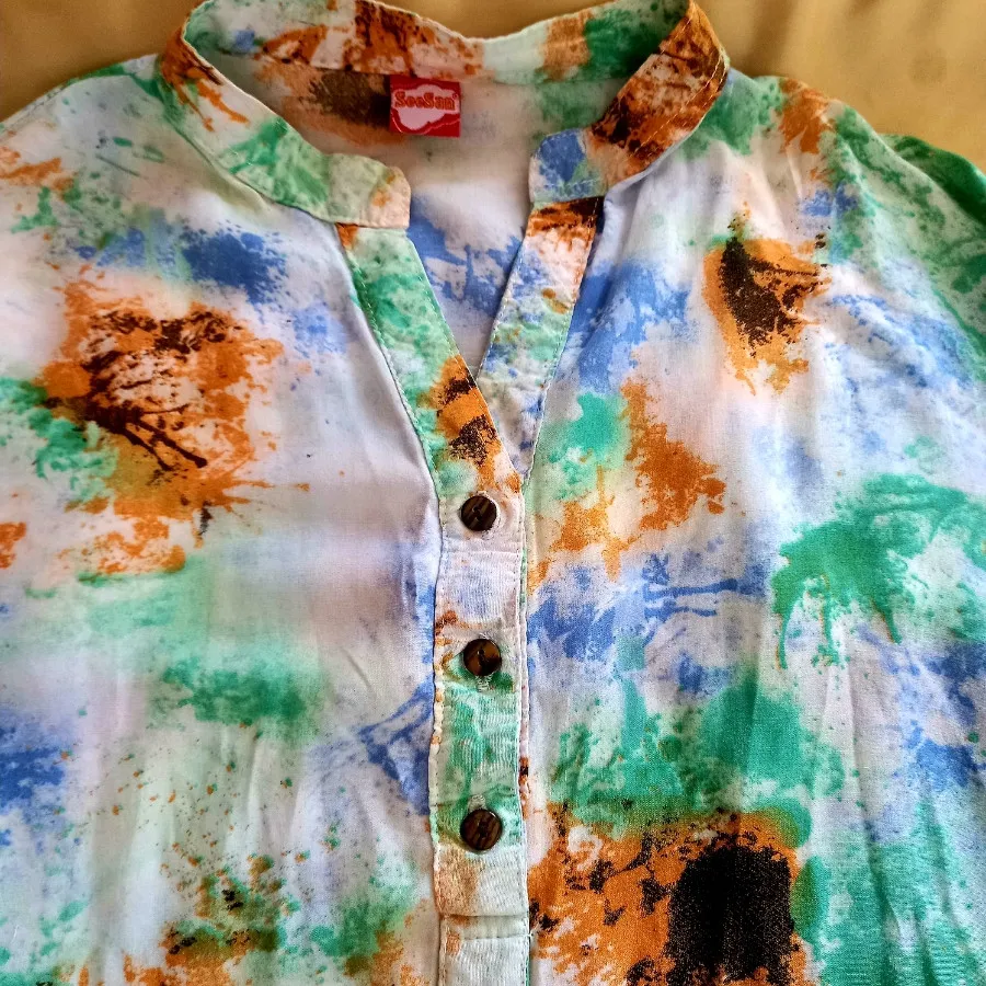 پیراهن یا مانتو کاملآ نخی