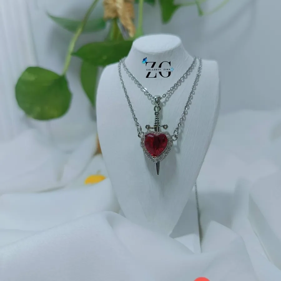 گردنبند ست شمشیر و قلب