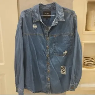 شومیز مانتویی جین کاغذی