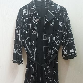 مانتو مشکی خامه دوزی