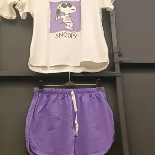 ست کراپ شورتک snoopy