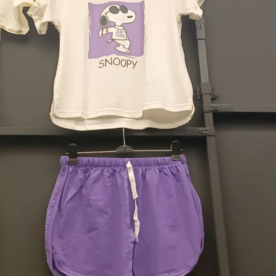 ست کراپ شورتک snoopy