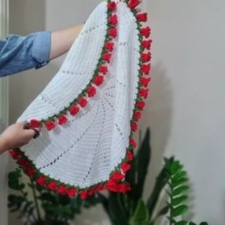 رومیزی گل انار