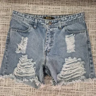 شلوارک جین زاپ دار