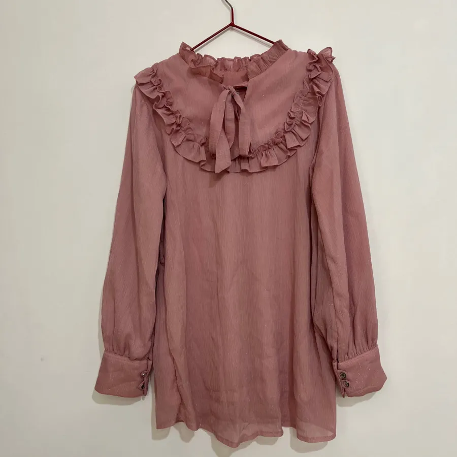 شومیز صورتی شاین