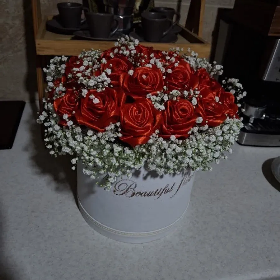 باکس گل ربانی رز قرمز