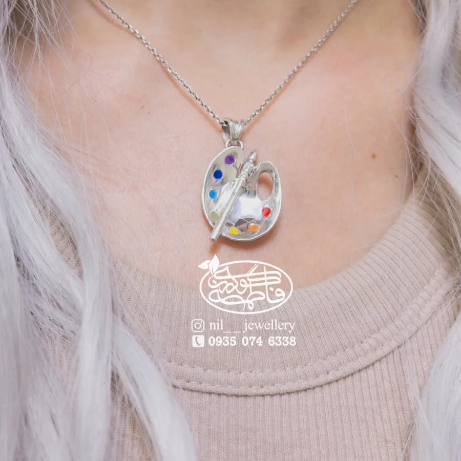 گردنبند پالت نقره