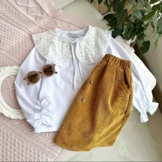 شومیز تک سفید یقه گیپور