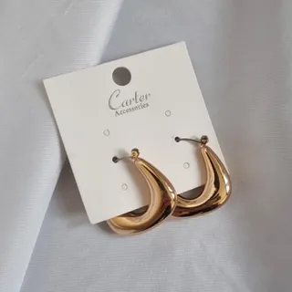 گوشواره آینه ای طلایی